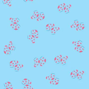 Seamless pattern different toddler socks cartoon vector Stock Illustration