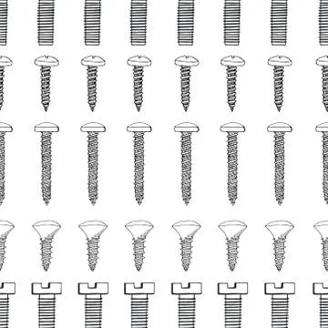 Seamless pattern with different tools. Illustrazione stock