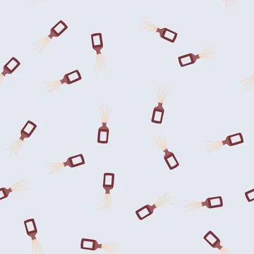 Seamless pattern diffuser aroma sticks cartoon vector Stock Illustration