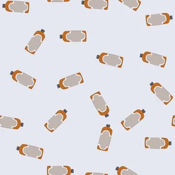 Seamless pattern diffuser essential oil bottle cartoon vector Illustration