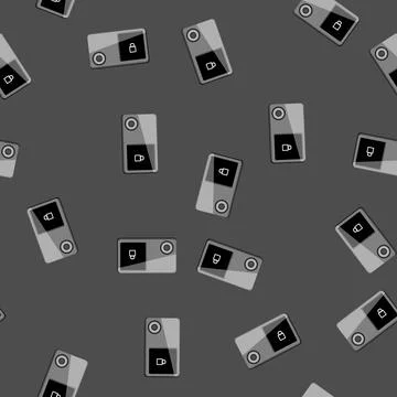 Seamless pattern digital crypto wallet cartoon vector Stockillustratie