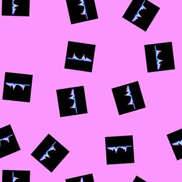 Seamless pattern digital equalizer music cartoon vector Stock Illustration