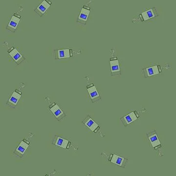 Seamless pattern Digital handheld scale measuring luggage weight for travel イラスト素材
