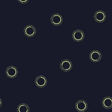 Seamless pattern digital hud round frame cartoon vector Stock Illustration