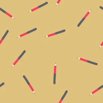 Seamless pattern digital interactive whiteboard pen cartoon vector Illustrazione stock