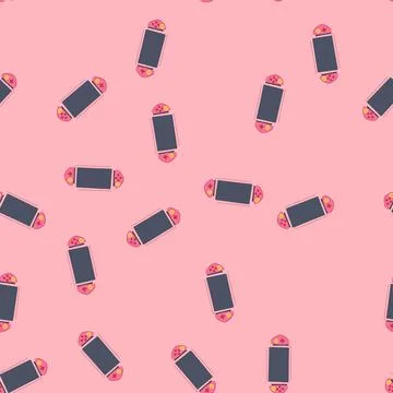 Seamless pattern digital portable gaming device cartoon vector Illustrazione stock