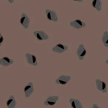 Seamless pattern digital smart watch cartoon vector Stockillustratie