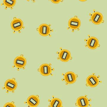 Seamless pattern digital stopwatch cartoon vector Illustrazione stock