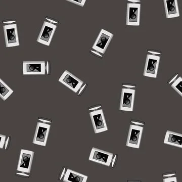 Seamless pattern digital table web camera cartoon vector Illustrazione stock