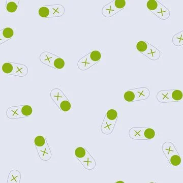Seamless pattern digital toggle switch indicating on status controlling optio 스톡 일러스트