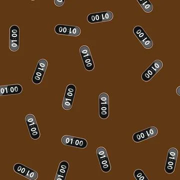 Seamless pattern digital travel alarm clock cartoon vector Illustrazione stock