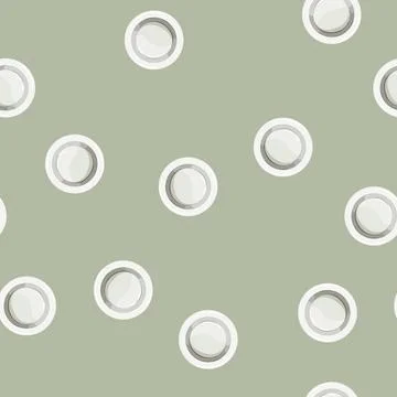 Seamless pattern dinner plate white cartoon vector Illustrazione stock