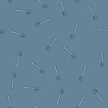 Seamless pattern dinner toddler fork cartoon vector Stock Illustration