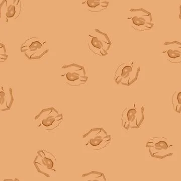 Seamless pattern dinosaur fossil cartoon vector Stock Illustration