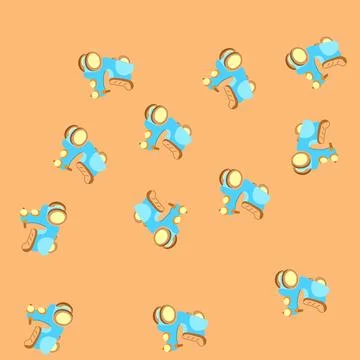 Seamless pattern dinosaur ride on toy cartoon vector Illustrazione stock