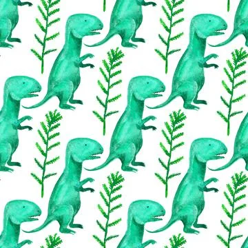 Seamless pattern with dinosaurs Stock Illustration