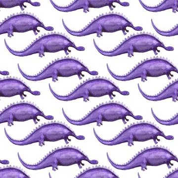 Seamless pattern with dinosaurs Stock Illustration