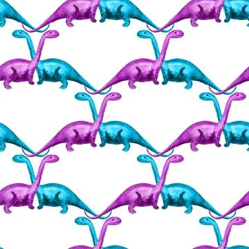 Seamless pattern with dinosaurs Stock Illustration