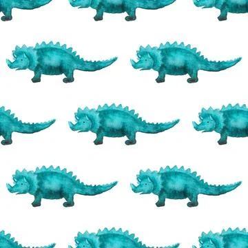 Seamless pattern with dinosaurs Stock Illustration