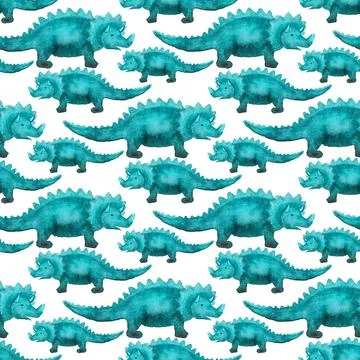 Seamless pattern with dinosaurs Stock Illustration