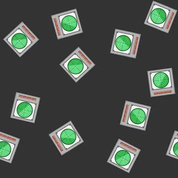Seamless pattern dipping retro control panel cartoon vector イラスト素材