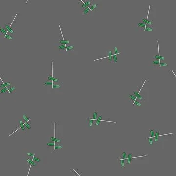 Seamless pattern direction street sign green cartoon vector Stock Illustration