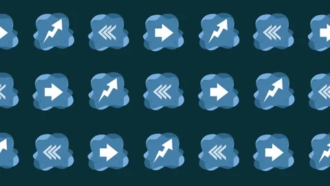 Seamless pattern of directional arrows in a tile background animation. Stock Footage 319413295