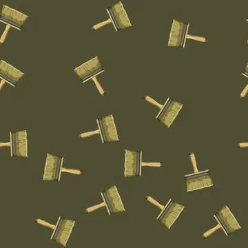 Seamless pattern dirty brush paint cartoon vector Stock Illustration