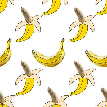 Seamless pattern disco mirror ball banana. Mosaic style イラスト素材
