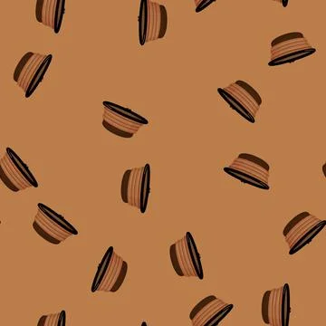 Seamless pattern dish bowl pet color icon vector Stock Illustration