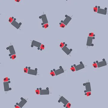 Seamless pattern dispatch delivery truck cartoon vector Ilustración de archivo