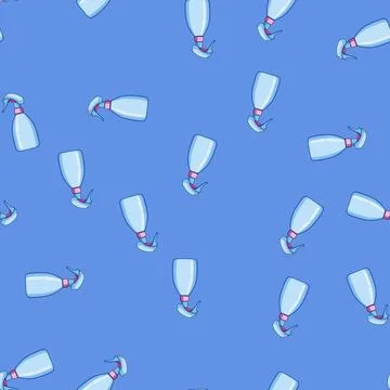 Seamless pattern dispenser spray bottle cartoon vector Stock Illustration