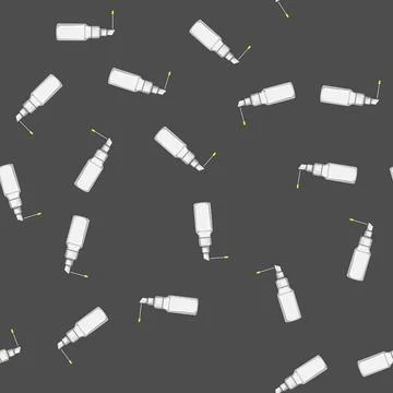 Seamless pattern dispenser throat spray bottle cartoon vector イラスト素材
