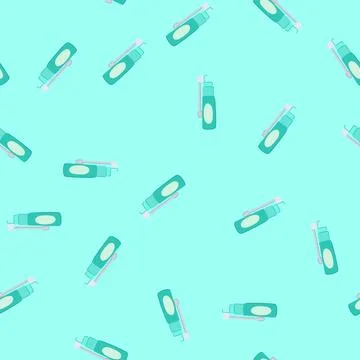 Seamless pattern dispenser throat spray bottle cartoon vector Stock Illustration