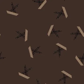 Seamless pattern display garden outdoor table cartoon vector Stockillustratie