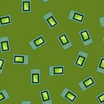 Seamless pattern display oscillograph cartoon vector 스톡 일러스트