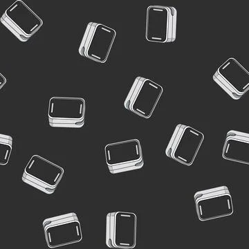 Seamless pattern display oxygen fingertip monitor cartoon vector Stock Illustration