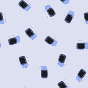 Seamless pattern display oxygen fingertip monitor cartoon vector 스톡 일러스트