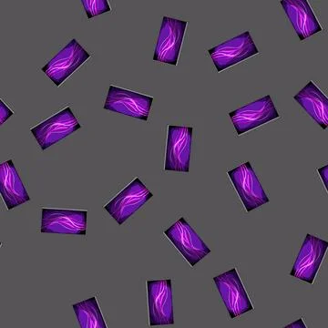Seamless pattern display tv screen cartoon vector 库存插图