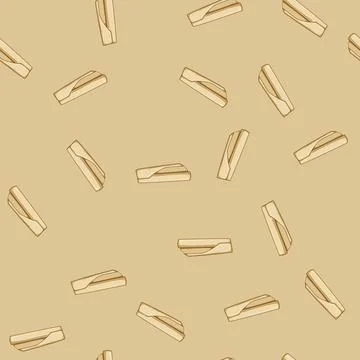 Seamless pattern disposable parchment paper cartoon vector Illustrazione stock