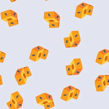 Seamless pattern disposal battery recycling box cartoon vector Illustrazione stock