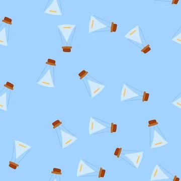 Seamless pattern distinction glass trophy cartoon vector Stock Illustration