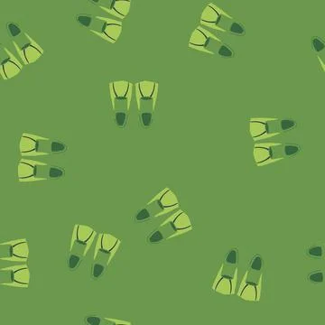 Seamless pattern diver flippers cartoon vector 库存插图