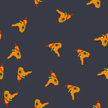 Seamless pattern diy glue gun cartoon vector 스톡 일러스트