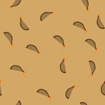 Seamless pattern diya diwali lamp cartoon vector Illustration