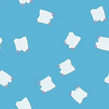 Seamless pattern do pinned torn paper notes cartoon vector イラスト素材