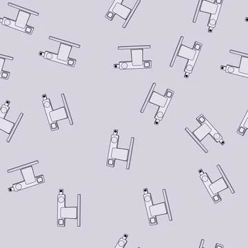 Seamless pattern dock multi device charging station cartoon vector Stock Illustration