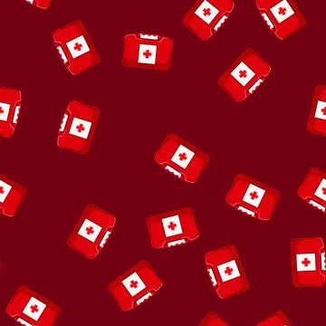 Seamless pattern doctor first aid kit cartoon vector イラスト素材