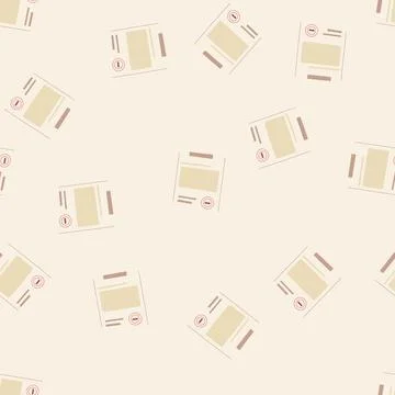 Seamless pattern document business contract cartoon vector Stock Illustration