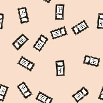 Seamless pattern document diploma cartoon vector Stock Illustration